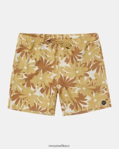 dna RVCA unisex va pigmentové šortky s elastickým pasem 17 khaki BN4N08217