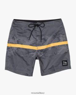 dna RVCA unisex westport hawaii print boardshorts 17 černá kamufláž BN4N08860