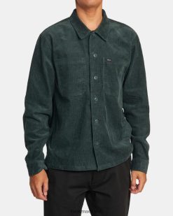 oblečení RVCA muži americana manšestrová košile lovecký zelený BN4N08568