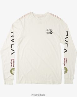 oblečení RVCA muži anp tričko s dlouhým rukávem starožitná bílá BN4N08196