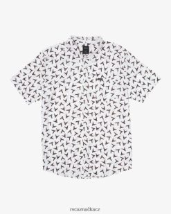 oblečení RVCA muži havajská legenda a mana košile s krátkým rukávem starožitná bílá BN4N08230