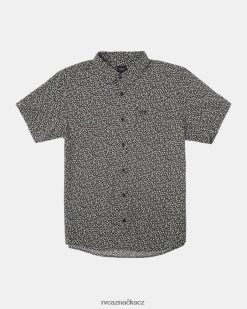 oblečení RVCA muži Micro zahradní košile s krátkým rukávem Černá BN4N08150