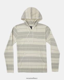 oblečení RVCA muži ptc mikina s proužky stříbrné bělidlo BN4N08186
