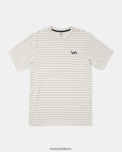 oblečení RVCA muži technický top s krátkým rukávem, sportovním proužkem špinavě bílé BN4N08958