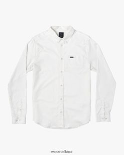 oblečení RVCA muži to natáhne košili s dlouhým rukávem bílý BN4N08933