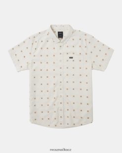 oblečení RVCA muži to udělá potisk košile s krátkým rukávem přírodní BN4N08224
