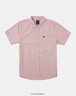 oblečení RVCA muži to udělá potisk košile s krátkým rukávem světle fialová multi BN4N08210