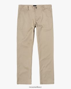 oblečení RVCA muži víkendové strečové chino kalhoty khaki BN4N08701