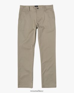 oblečení RVCA muži víkendové strečové kalhoty rovného střihu khaki BN4N08558