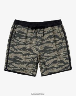 oblečení RVCA muži yogger hybridní atletické šortky s elastickým pasem 17 tygr camo BN4N08285