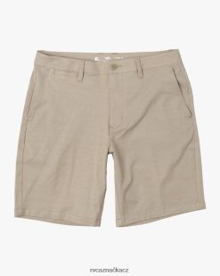 oblečení RVCA muži zpět v hybridních šortkách 19 khaki BN4N08649