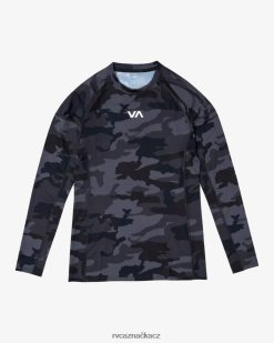 oblečení RVCA unisex va sportovní chránič s dlouhým rukávem černá kamufláž BN4N08823