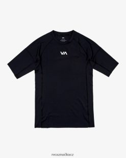 oblečení RVCA unisex va sportovní vyrážka s krátkým rukávem Černá BN4N08909