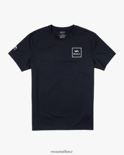 oblečení RVCA unisex vyrážka s krátkým rukávem Černá BN4N08622