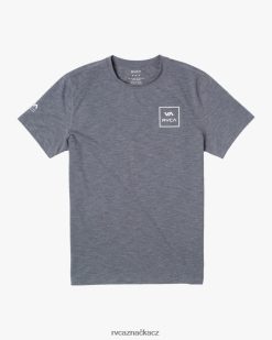 oblečení RVCA unisex vyrážka s krátkým rukávem vřesově šedá BN4N08582