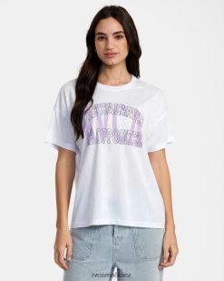 oblečení RVCA ženy balanční technické oversized tričko bílý BN4N081370