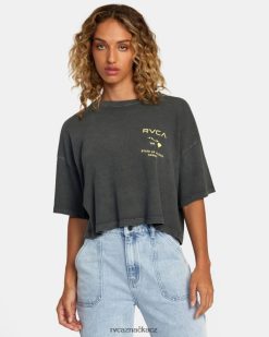oblečení RVCA ženy havajské tričko státu aloha pirátská černá BN4N08184