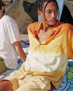 oblečení RVCA ženy košile s krátkým rukávem rose machado swami citronová pusinka BN4N08237