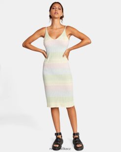 oblečení RVCA ženy midi šaty s divokým ohněm vícenásobné BN4N081463
