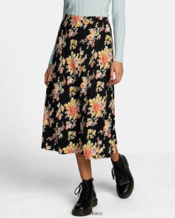 oblečení RVCA ženy midi sukně stardust pravá černá BN4N081316