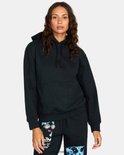 oblečení RVCA ženy ptc mikina s kapucí Černá BN4N081713