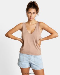 oblečení RVCA ženy ražené tílko dřevo BN4N081273