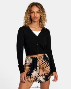 oblečení RVCA ženy školní taneční zkrácený svetr Černá BN4N081707