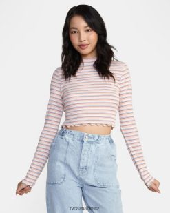 oblečení RVCA ženy zachránil dlouhý rukáv šeptat bílý BN4N081620