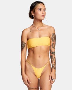 plavat RVCA ženy Brightside bandeau horní díl bikin měsíček BN4N081630