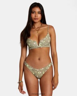 plavat RVCA ženy Decoupage crop top bikin aloe BN4N081203