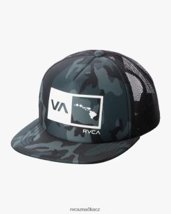 Příslušenství RVCA muži ostrovy balanční box trucker klobouk černá kamufláž BN4N08732