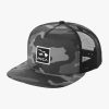 Příslušenství RVCA muži ostrovy patch trucker klobouk černá kamufláž BN4N08752